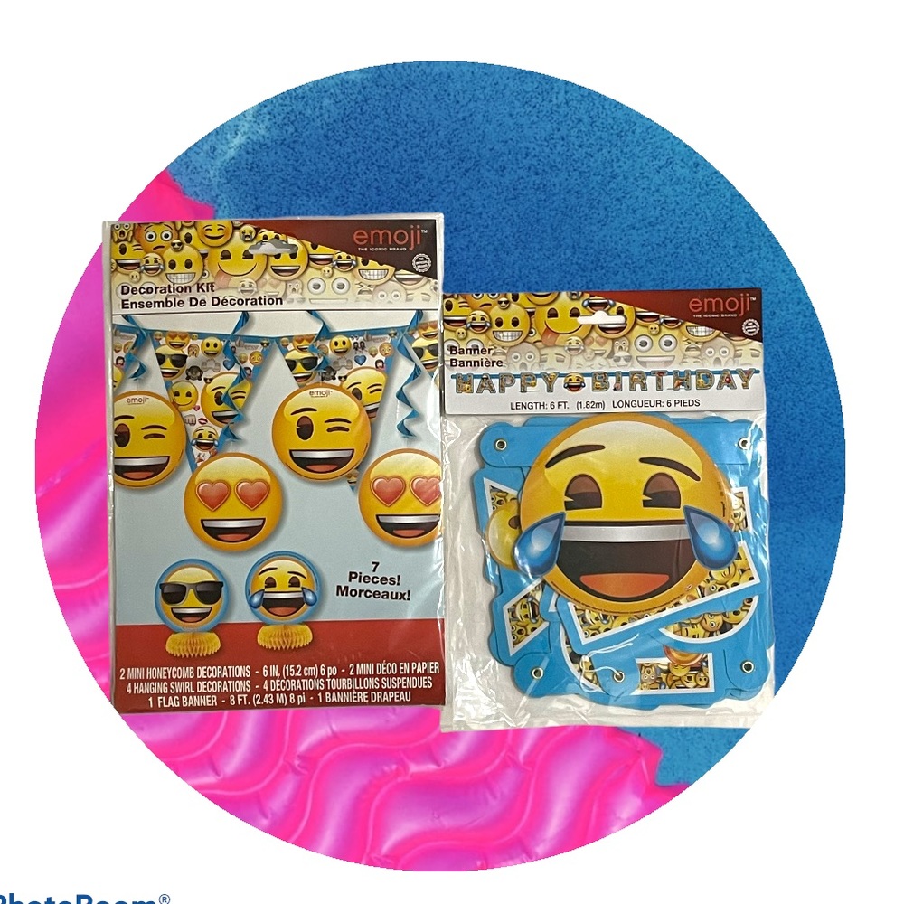 Emoji Happy birthday kit and banner New